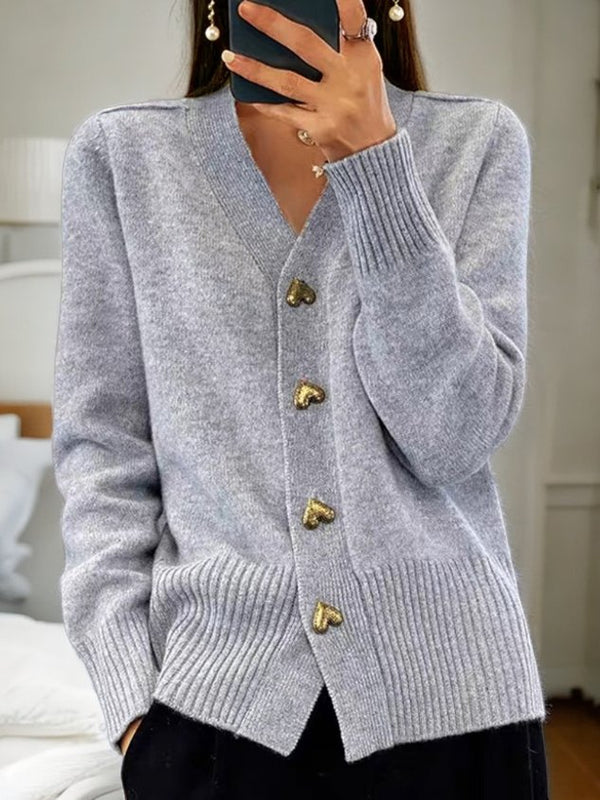 Eline – Soft Knit Button-Up Women's Cardigan